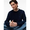 Tommy Jeans Classic Flag Cable Jumper Dark Blue