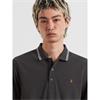 Farah Bowes Tipped Polo Tee Washed Black