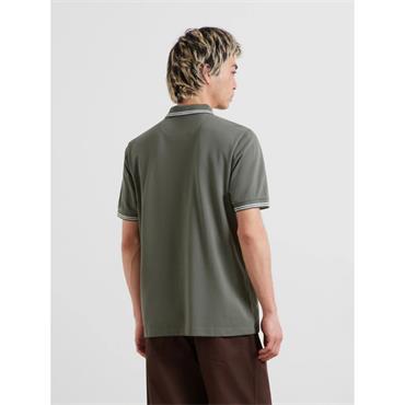 Farah Bowes Tipped Polo Tee Rosemary