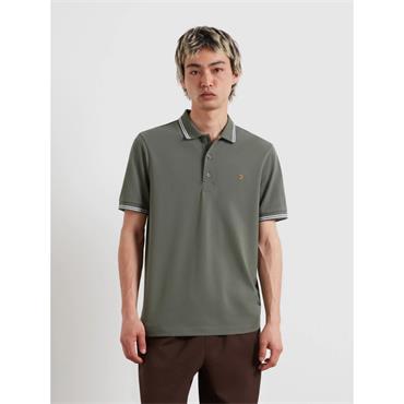 Farah Bowes Tipped Polo Tee Rosemary