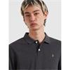 Farah Cunningham Long Sleeve Polo Washed Black