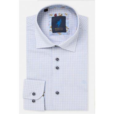 Benetti Delta Print Shirt Sky