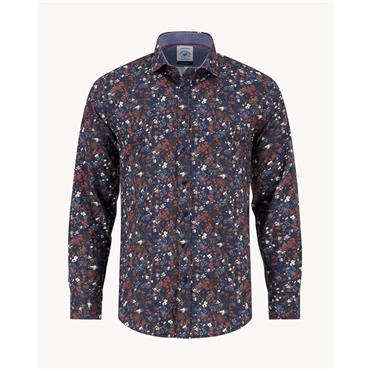 A Fish Named Fred Blossom Shirt Navy
