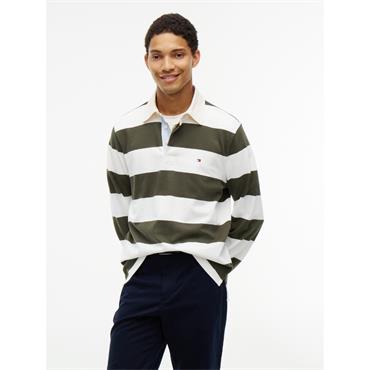 Tommy Hilfiger Stripe Rugby Shirt Green