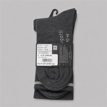 Bugatti 2-Pack Argyle Socks Charcoal