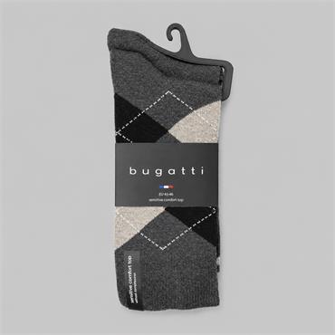 Bugatti 2-Pack Argyle Socks Charcoal