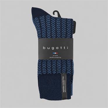 Bugatti 2-Pack Chevron Socks Navy/Blue