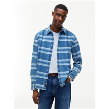 Tommy Jeans Pattern Needle Cord Shirt Blue