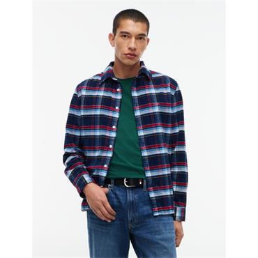 Tommy Jeans Pattern Needle Cord Shirt Dark Blue