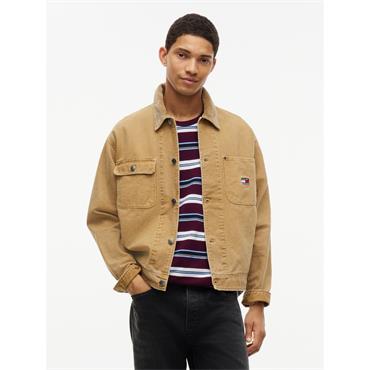 Tommy Jeans Cord Collar Canvas Jacket Sand