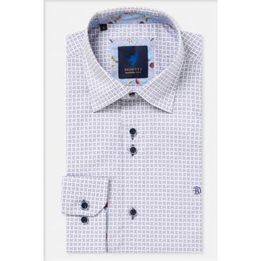 Benetti Naples Print Shirt Navy