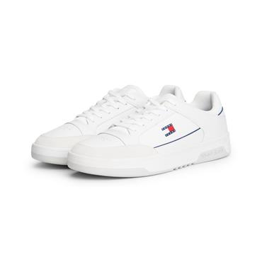 Tommy Jeans Cupsole Leather Trainer Ecru