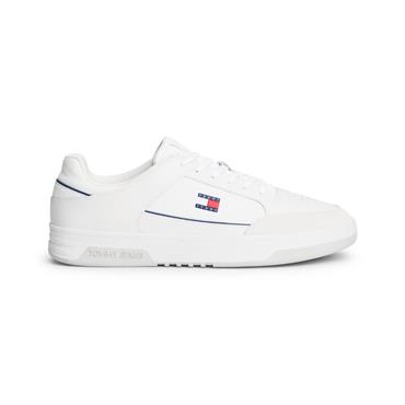 Tommy Jeans Cupsole Leather Trainer Ecru
