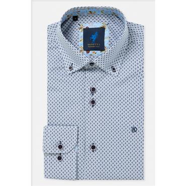 Benetti Carlos Print Shirt Navy