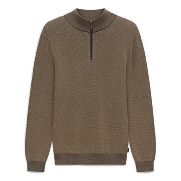 Bugatti Quater-Zip Knit Gold