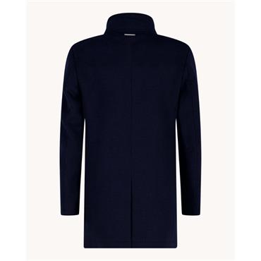 A Fish Named Fred Funnel Neck Coat Navy