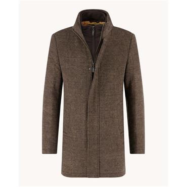A Fish Named Fred Funnel Neck Coat Sand