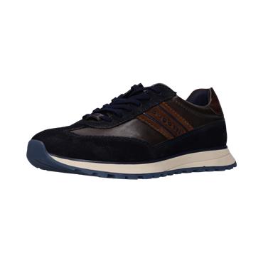 Bugatti AWC03 Leather Trainer Dark Blue