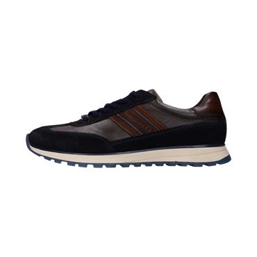 Bugatti AWC03 Leather Trainer Dark Blue