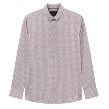 Bugatti 28511f Print Shirt Wine