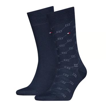 Tommy Hilfiger 2 Pack Flag AOP Socks Navy