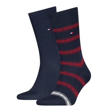 Tommy Hilfiger 2 Pack Rib Stripe Socks Navy