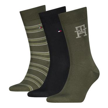 Tommy Hilfiger 3 Pack Socks Giftbox  Olive