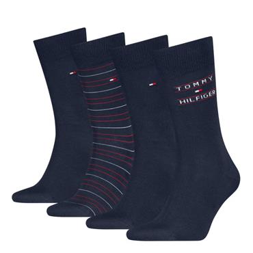 Tommy Hilfiger 4 Pack Socks Tin Giftbox Navy