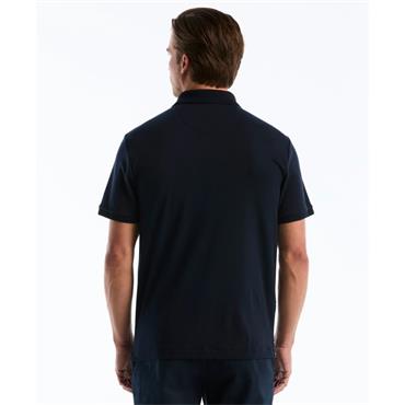 Penguin Jacquard Front Fairisle Polo Dark Sapphire
