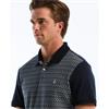 Penguin Jacquard Front Fairisle Polo Dark Sapphire
