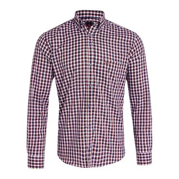 André Fahy Check Shirt Tan