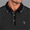 Tom Penn Printed Polo Black