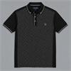 Tom Penn Printed Polo Black