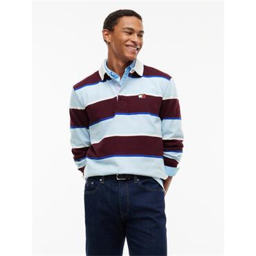 Tommy Jeans Striped Rugby Shirt Calypso Berry