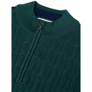 Drifter Quarter-Zip Cable Stitch knit Green