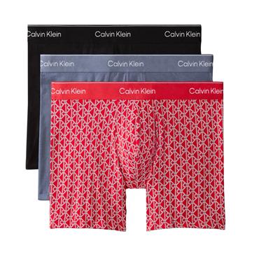 Calvin Klein 3-Pack Icon Cotton Stretch Boxer Briefs Black/Red/Grey