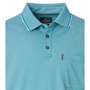 Casa Moda Tipped Polo Tee Blue