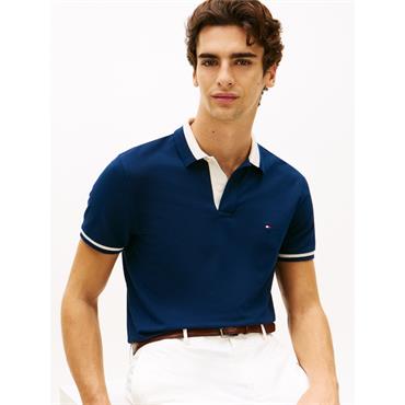Tommy Hilfiger Contrast Collar Block Polo Carbon Navy