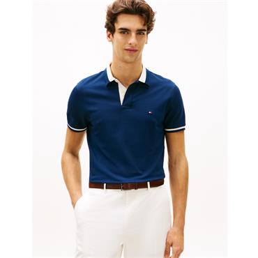 Tommy Hilfiger Contrast Collar Block Polo Carbon Navy