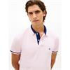 Tommy Hilfiger Contrast Collar Block Polo Pink Lily