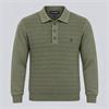 Tom Penn 3 Button Knitted Polo Olive