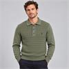 Tom Penn 3 Button Knitted Polo Olive
