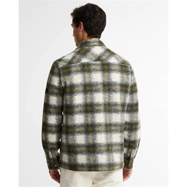 Barbour International Clayton Brushed Fleece Overshirt Green