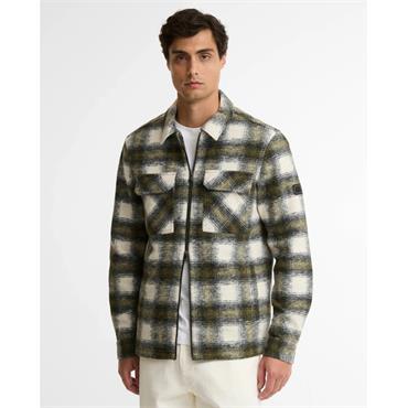 Barbour International Clayton Brushed Fleece Overshirt Green