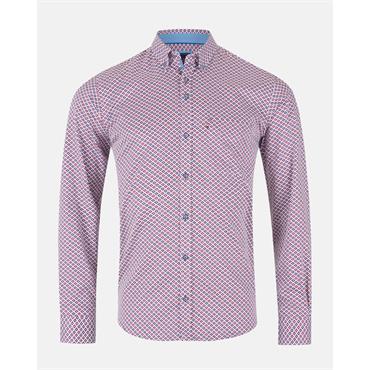 André Denver Print  Andre Shirt Burgundy