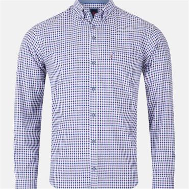 André Jackson Andre check Shirt Purple