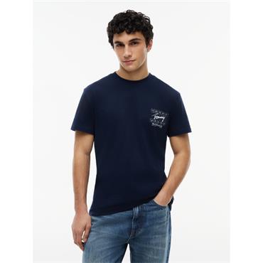 Tommy Jeans Sign Flag Tee Navy