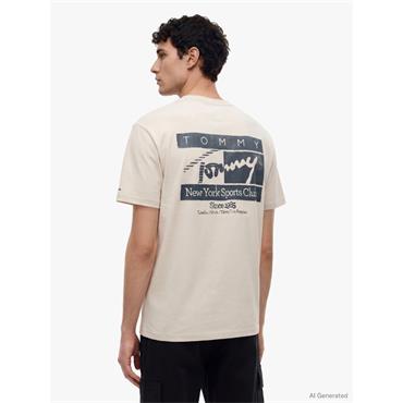 Tommy Jeans Sign Flag Tee Beige