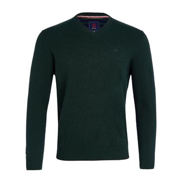 André Valencia V-Neck Jumper Forest
