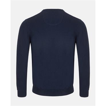 André Valencia V-Neck Jumper Navy